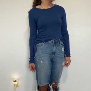 Blue Fitted Long Sleeve - Medium